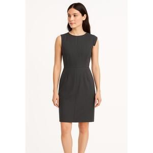 J.Crew Gray Sleeveless Round‎ Neck Wool Blend E0370 Dress Womens Petite 4